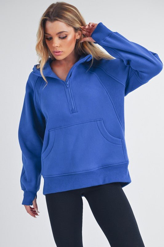 Long Drea Half - Zip Hoodie - RaeLynns Boutique
