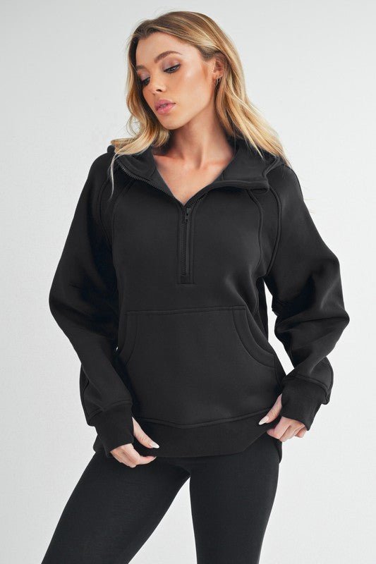 Long Drea Half - Zip Hoodie - RaeLynns Boutique