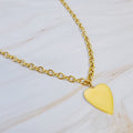 Lovely Big Heart Chain Necklace - RaeLynns Boutique