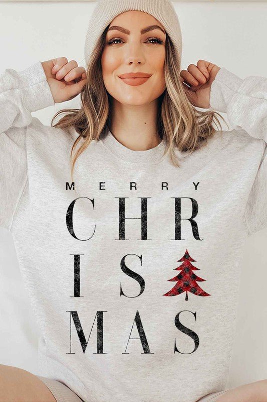 MERRY CHRISTMAS GRAPHIC SWEATSHIRT - RaeLynns Boutique