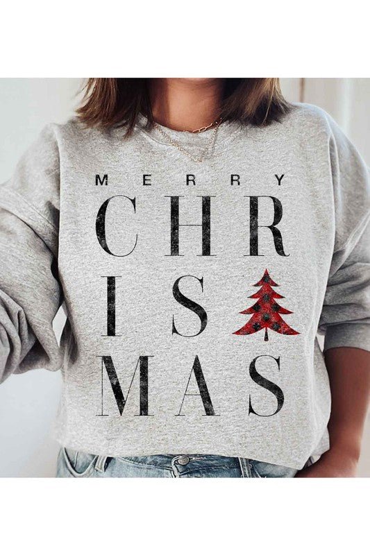 MERRY CHRISTMAS GRAPHIC SWEATSHIRT - RaeLynns Boutique