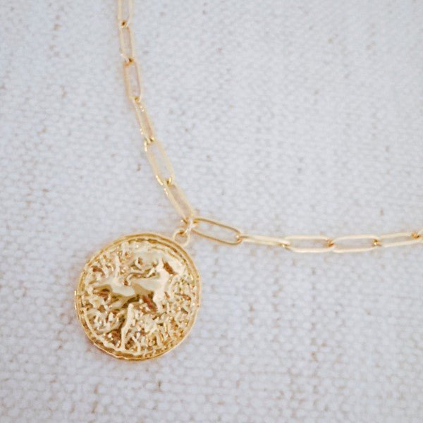 Old World Coin Link Chain Necklace - RaeLynns Boutique