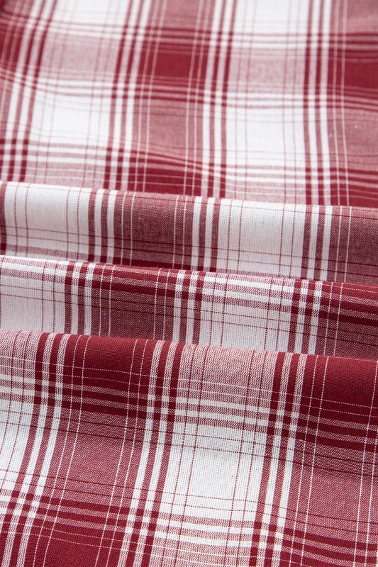 Plaid Shirt and Shorts Lounge Set - RaeLynns Boutique