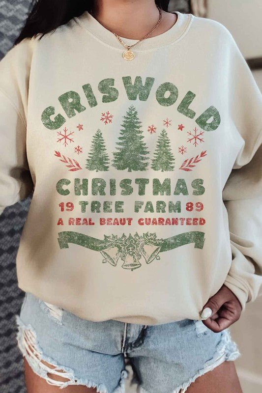 Plus - size Christmas Tree Farm Graphic Plus Sweatshirt - RaeLynns Boutique
