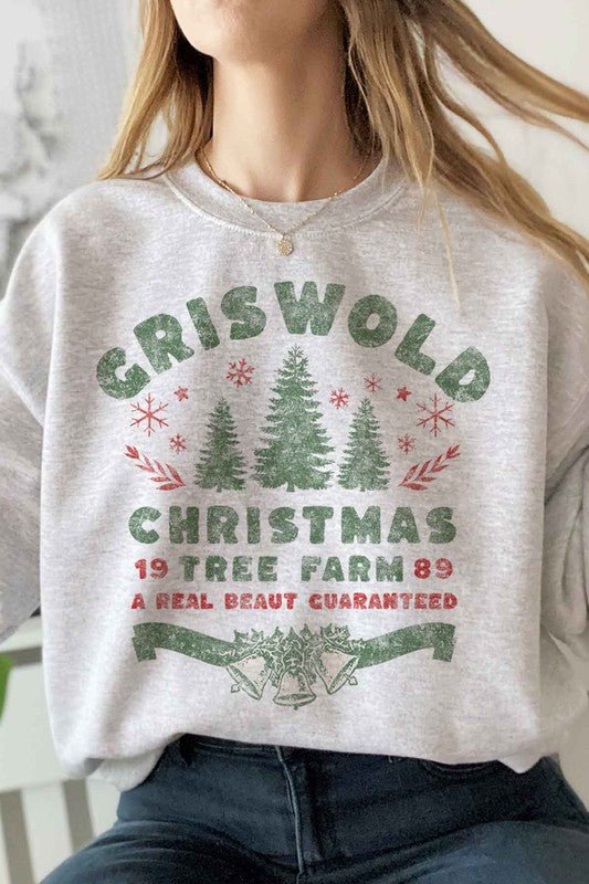 Plus - size Christmas Tree Farm Graphic Plus Sweatshirt - RaeLynns Boutique