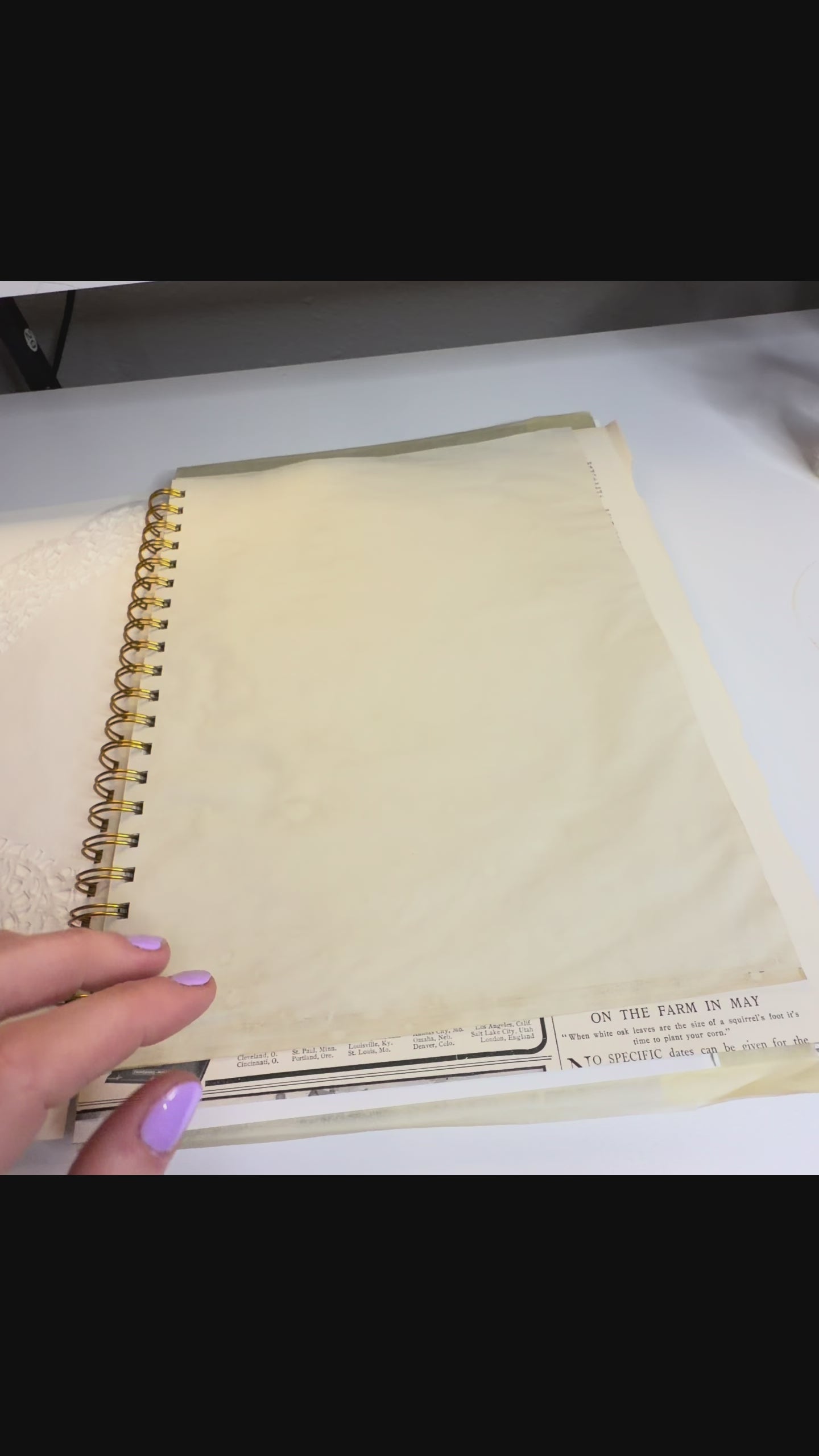 Vintage Mixed Media Journal- 9x12 inch Art Journal