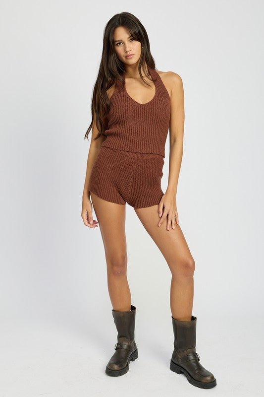 RIBBED MINI SHORTS - Raelynns&Co
