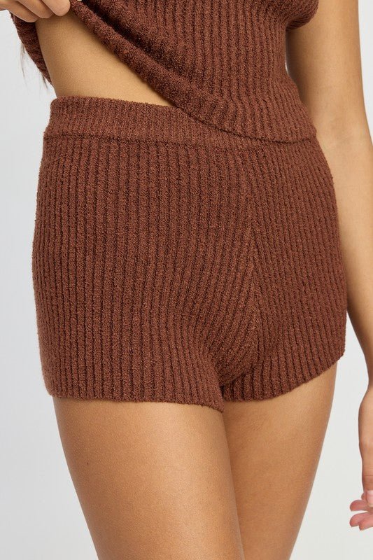 RIBBED MINI SHORTS - Raelynns&Co