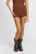 RIBBED MINI SHORTS - Raelynns&Co