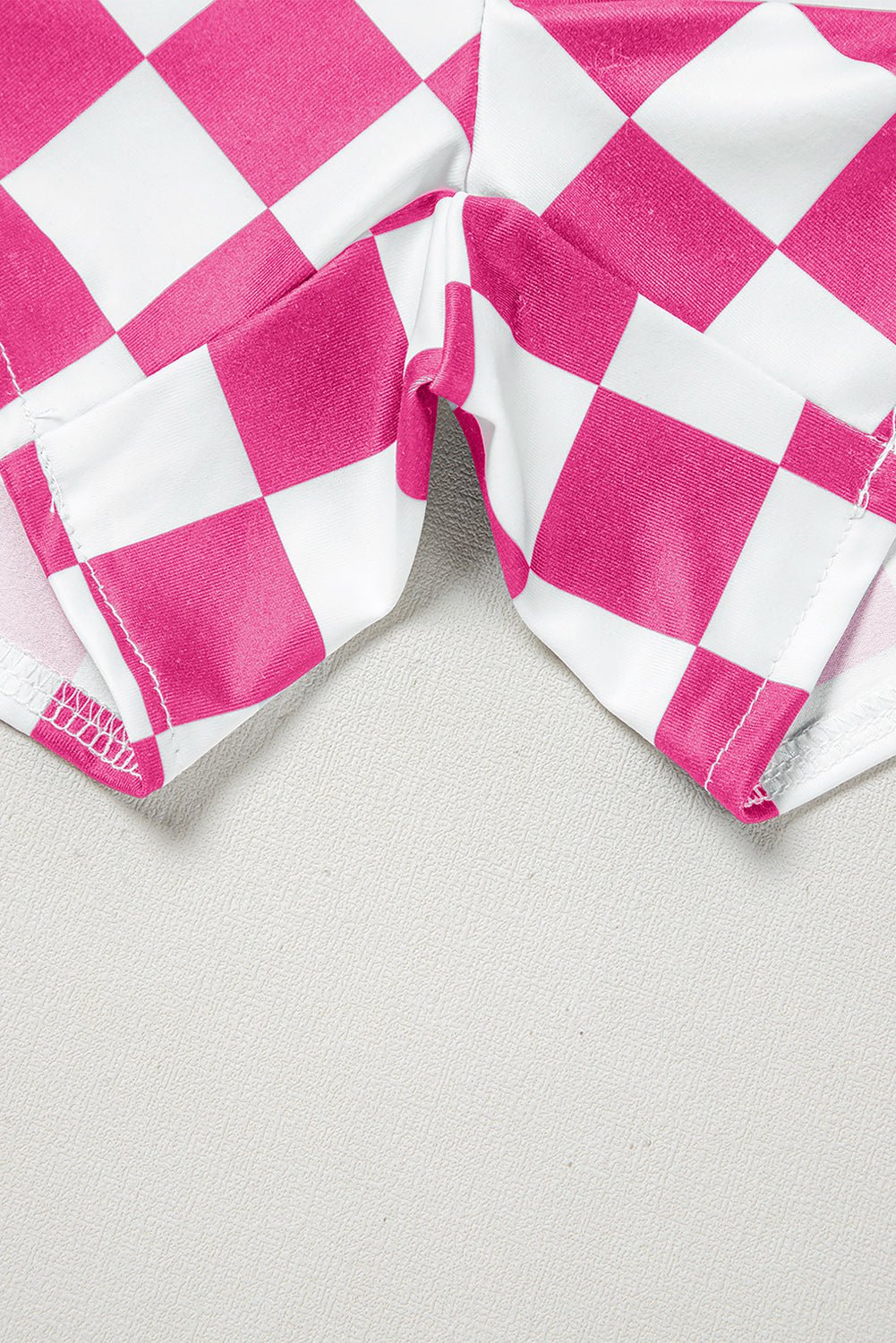 Rose Checkered Print High Waist Casual Shorts - Raelynns&Co