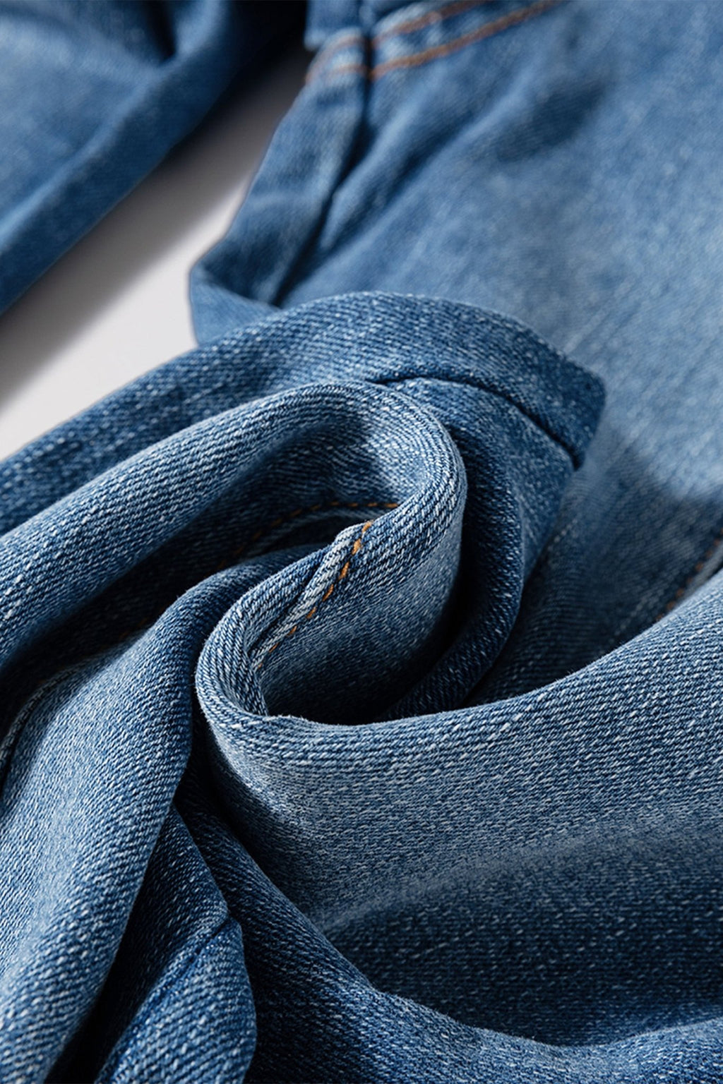 Sail Blue High Waist Button Fly Seamed Raw Hem Flare Jeans - Raelynns&Co