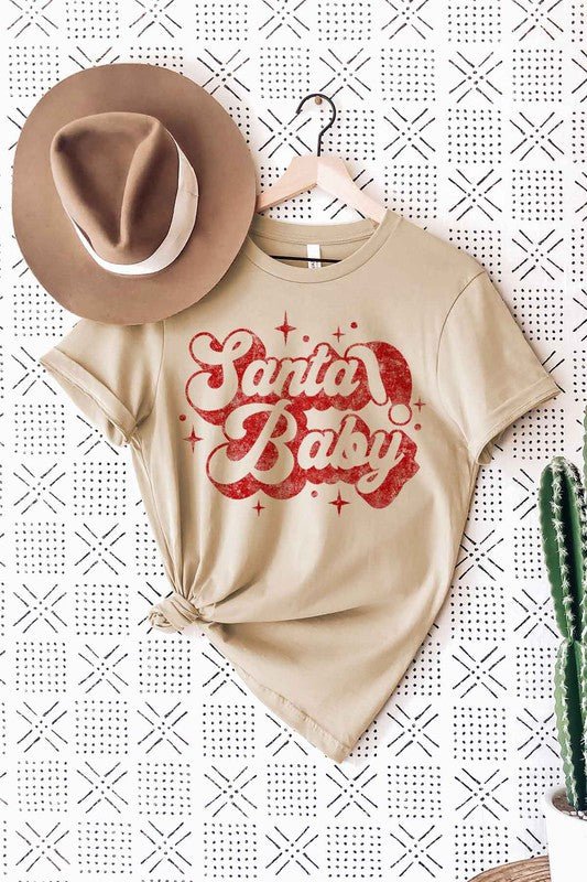 SANTA BABY CHRISTMAS GRAPHIC T - SHIRT - RaeLynns Boutique