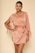 Satin Wrap Robe - Raelynns&Co