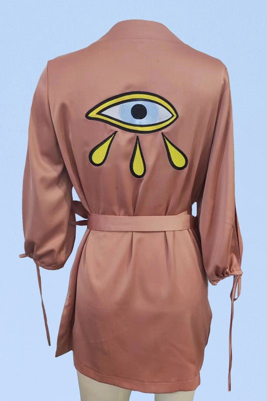Satin Wrap Robe - Raelynns&Co
