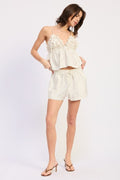 SEERSUCKER MINI SHORTS - Raelynns&Co