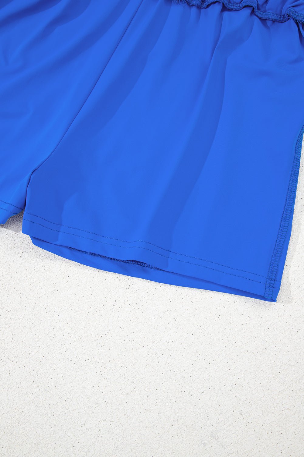 Sky Blue Drawstring Elastic Waistband Lined Tennis Skorts - Raelynns&Co