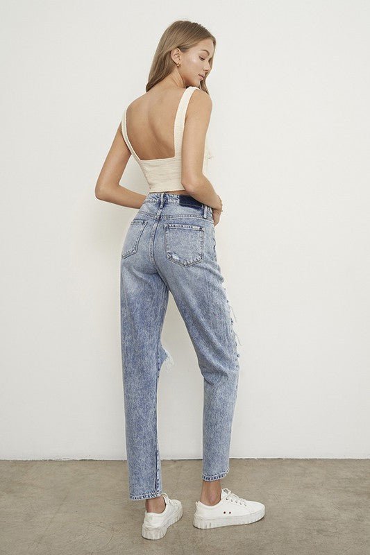 SLIM BOYFRIEND JEANS - RaeLynns Boutique