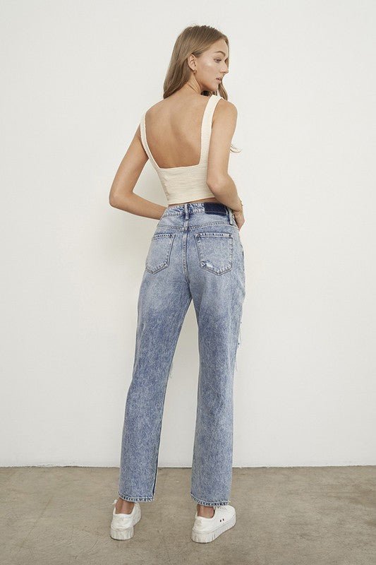 SLIM BOYFRIEND JEANS - RaeLynns Boutique