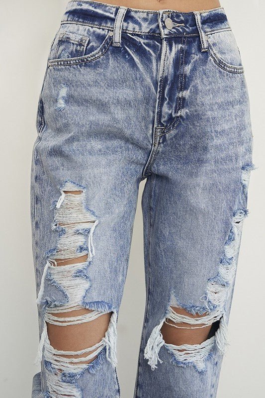 SLIM BOYFRIEND JEANS - RaeLynns Boutique