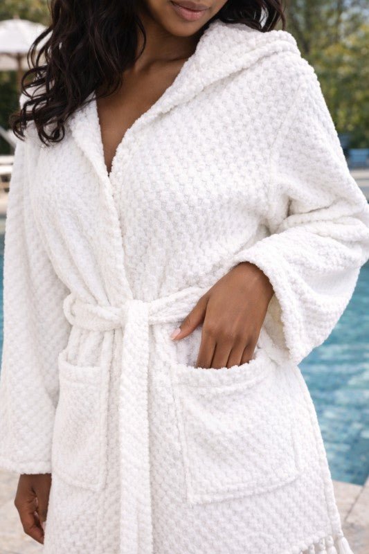 Unisex Robe, Beach Robe, Spa Robe with pockets , W - Raelynns&Co