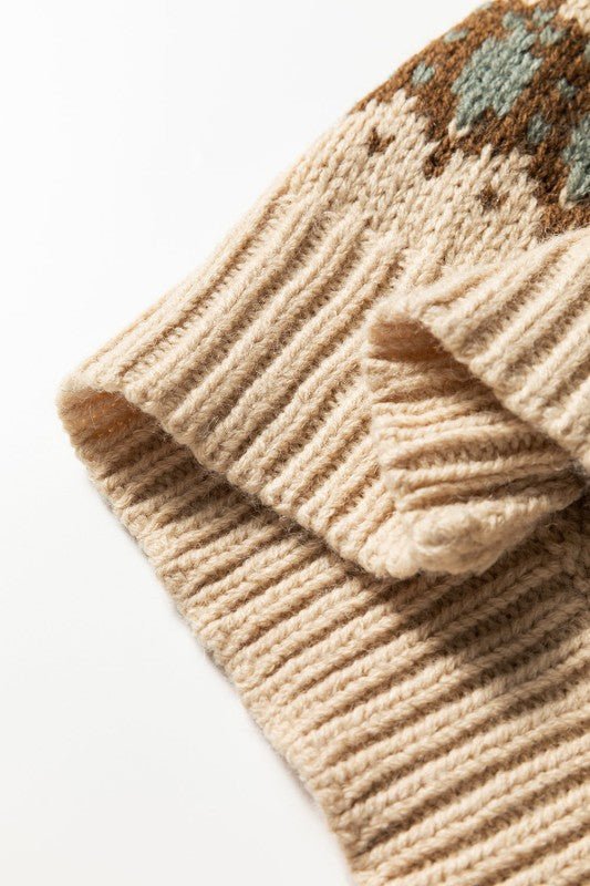 Western Knit Buttoned V - Neck Cardigan Sweater - RaeLynns Boutique