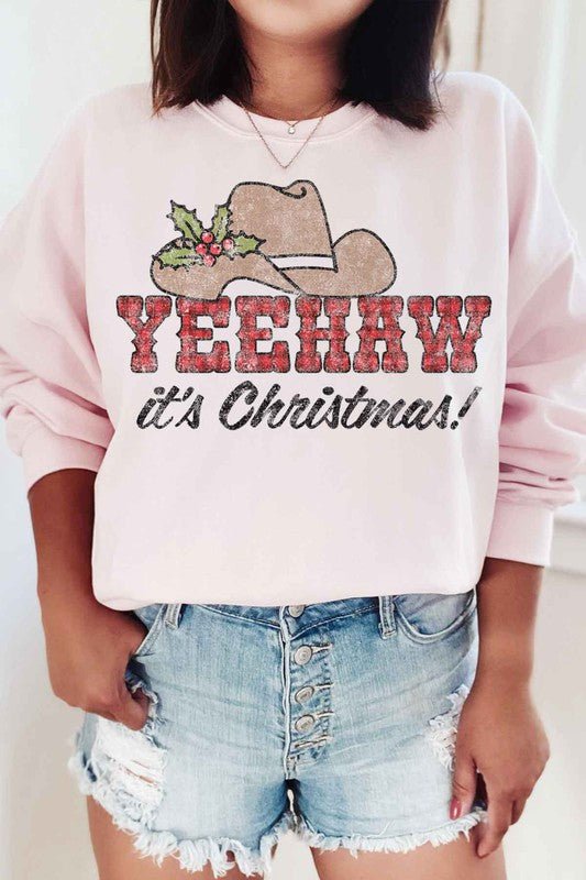 YEEHAW COUNTRY CHRISTMAS PLUS SIZE SWEATSHIRT - RaeLynns Boutique